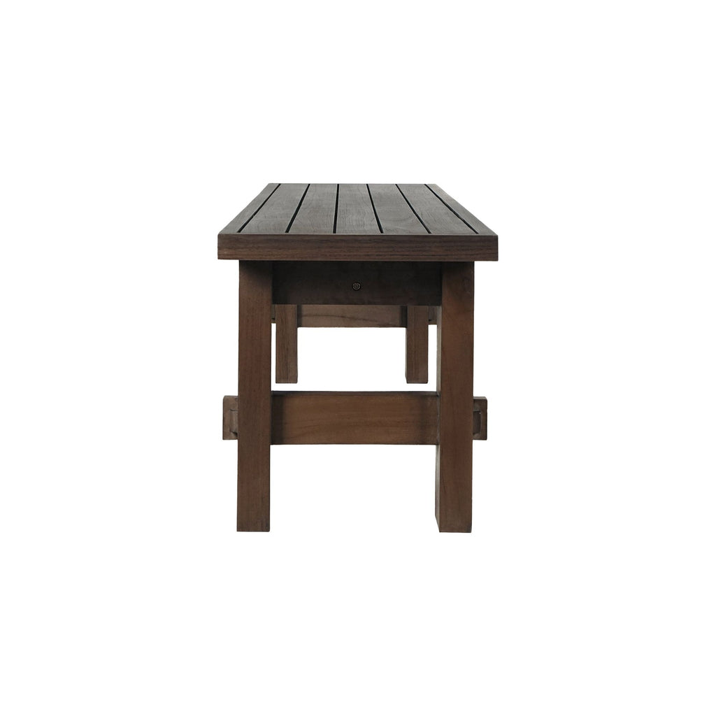 Esmond Outdoor Dining Bench Brown | Outdoor Benches | Moe's - Light House Co.