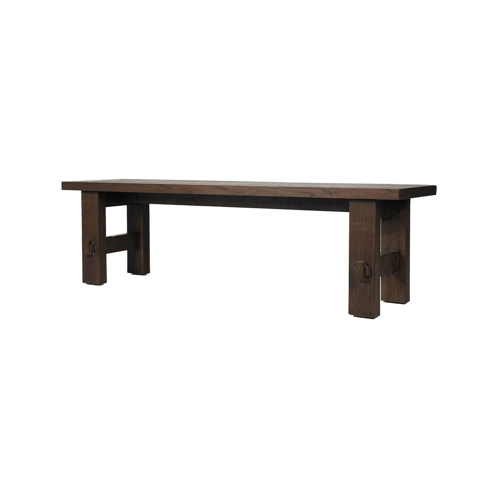 Esmond Outdoor Dining Bench Brown | Outdoor Benches | Moe's - Light House Co.