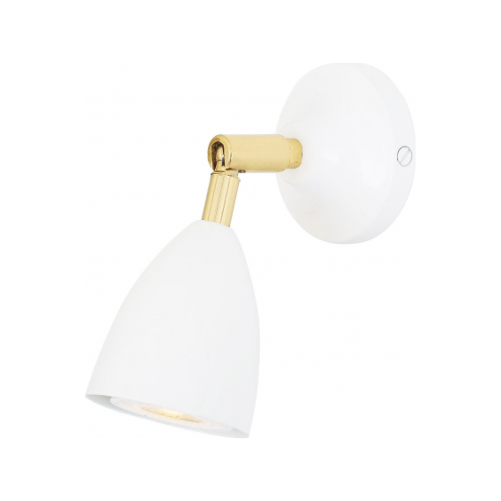 Lainio Small Vintage Brass Wall Spotlight - Light House Co.