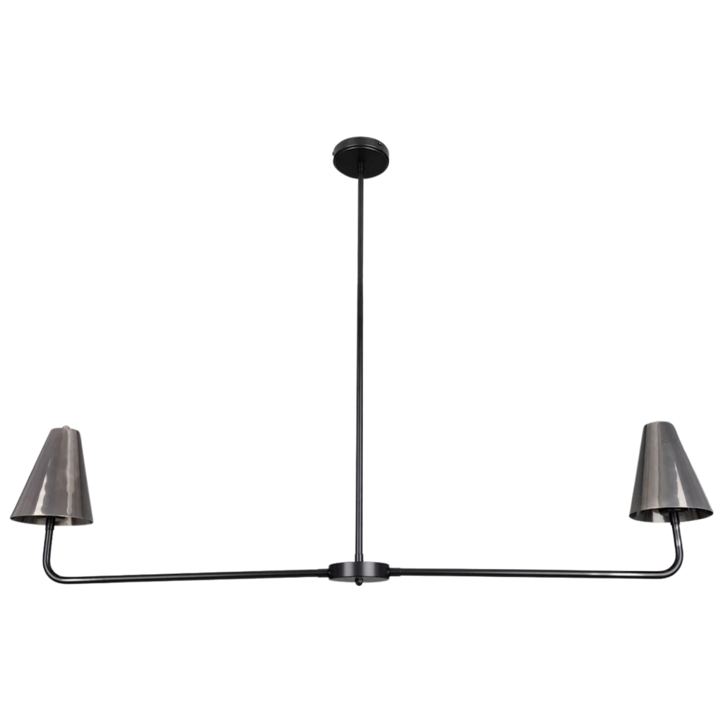 Riverton Black / Brass Minimalist Island Chandelier - Light House Co.