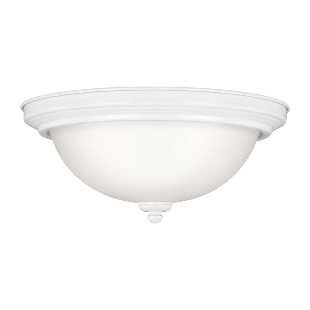 Geary Two Light Flush Mount | White | Open Box - Light House Co.