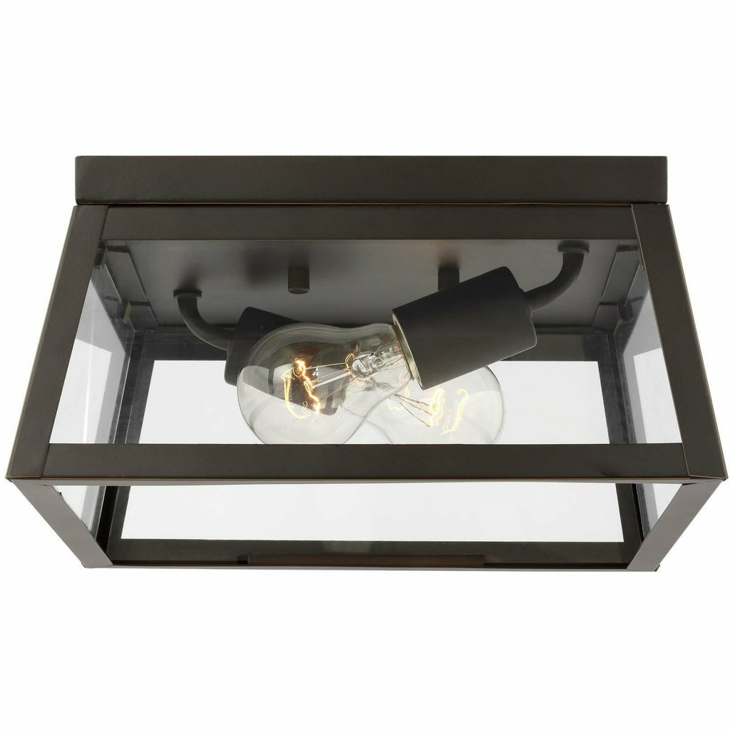 Founders Outdoor Flush Mount| Antique Bronze | Open Box - Light House Co.