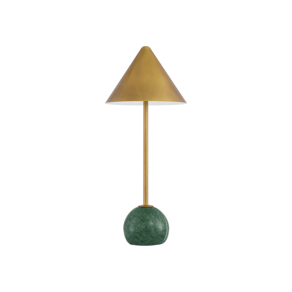 Journey Green & Brass Cordless Table Lamp - Light House Co.
