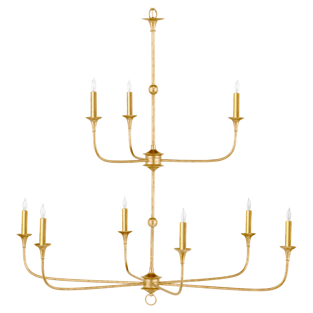 Nottaway Two-Tier Gold Chandelier - Light House Co.