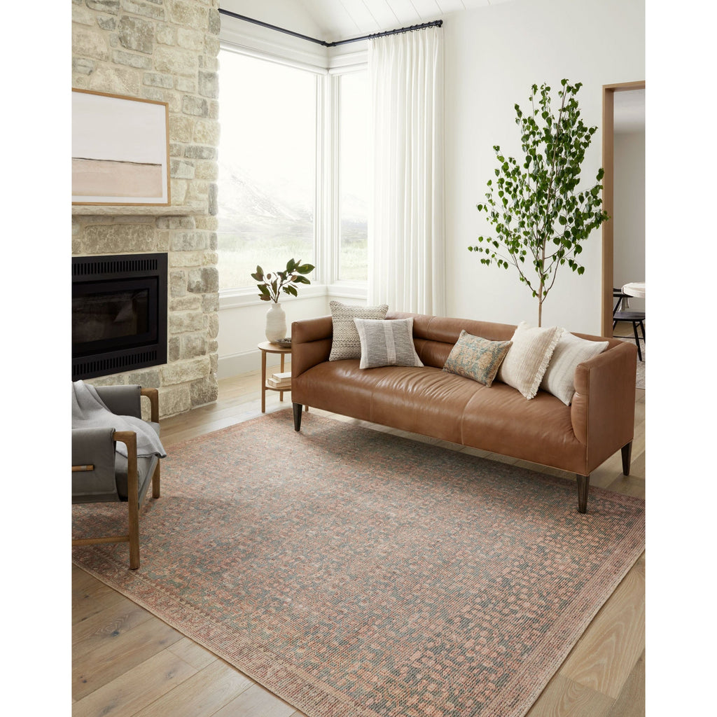 Aubrey Blue / Terracotta Rug | Angela Rose x Loloi - Light House Co.