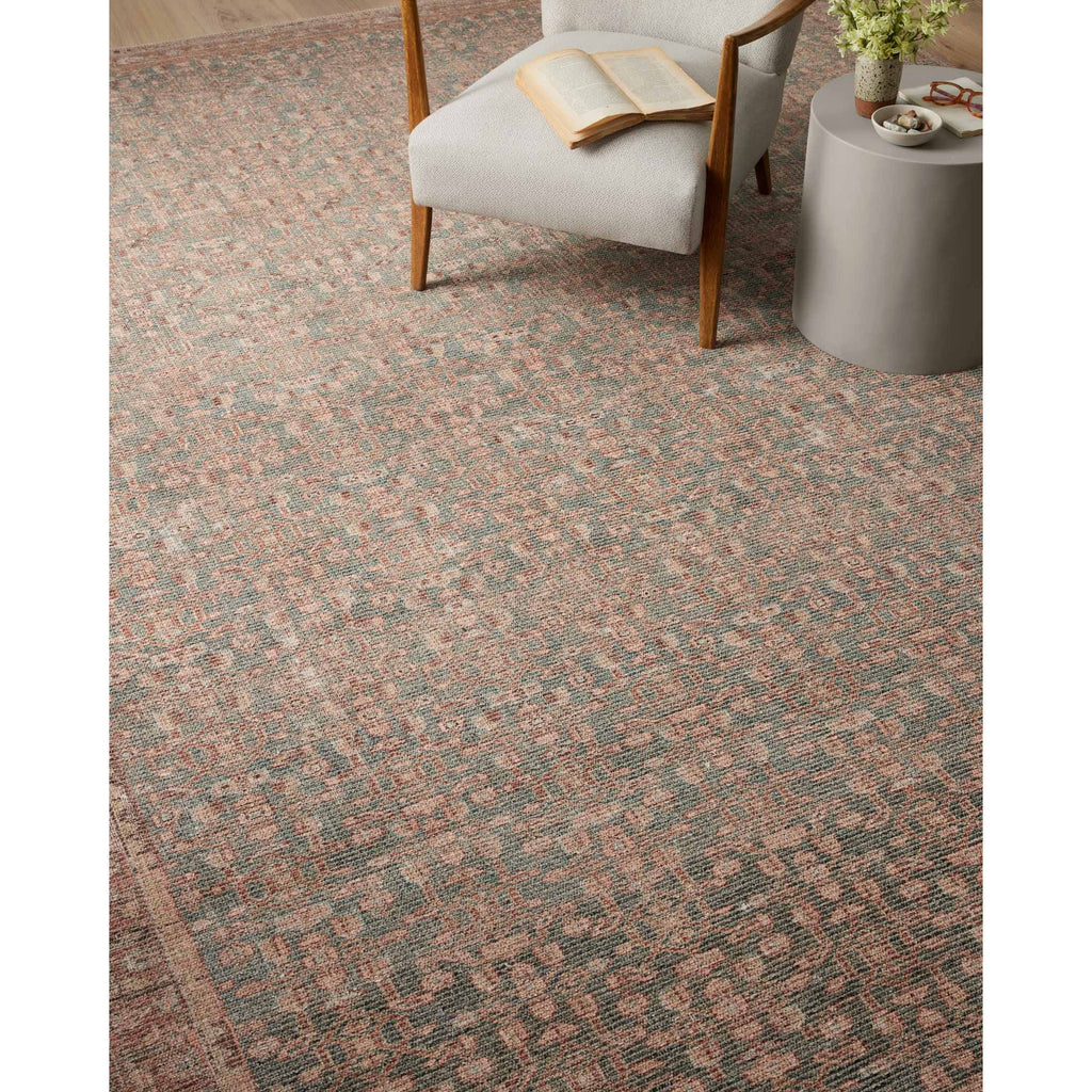 Aubrey Blue / Terracotta Rug | Angela Rose x Loloi - Light House Co.