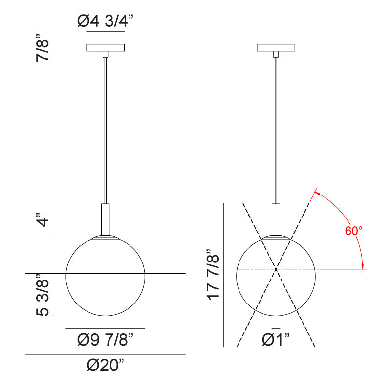 Saturn Pendant - Light House Co.