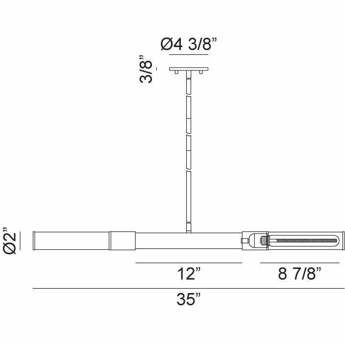 Tubo Linear Chandelier - Light House Co.