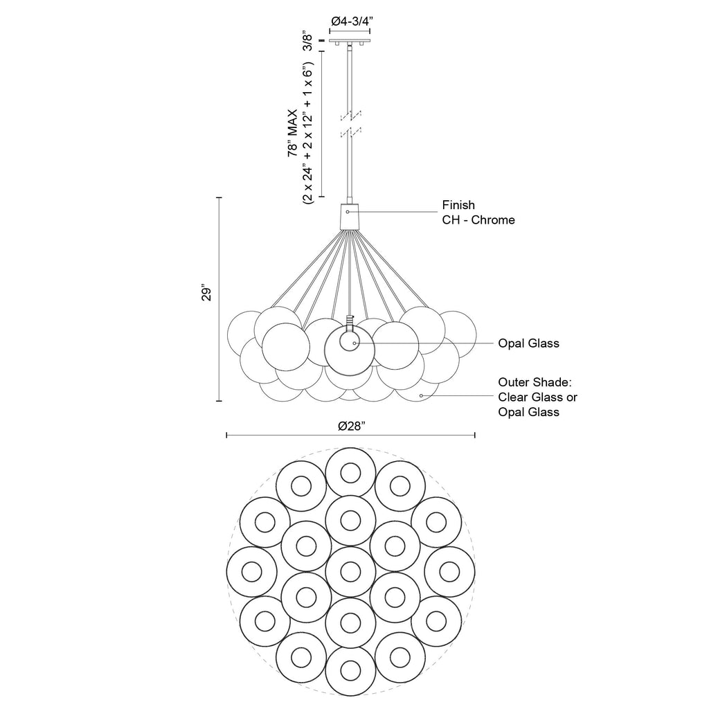 Bolla Chandelier - Light House Co.