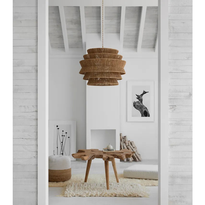 Small clearance drum chandelier