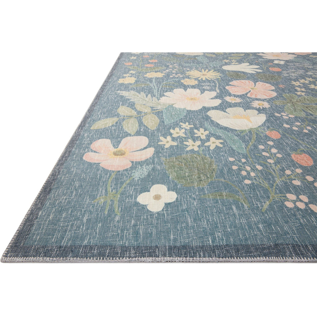 Cotswolds Strawberry Fields / Teal | Rifle Paper Co. Rugs x Loloi - Light House Co.