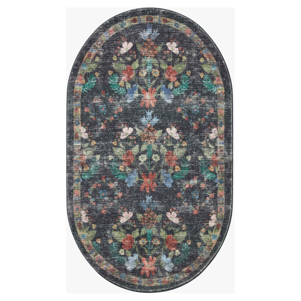 Courtyard Seville Charcoal | Rifle Paper Co. Rugs x Loloi - Light House Co.