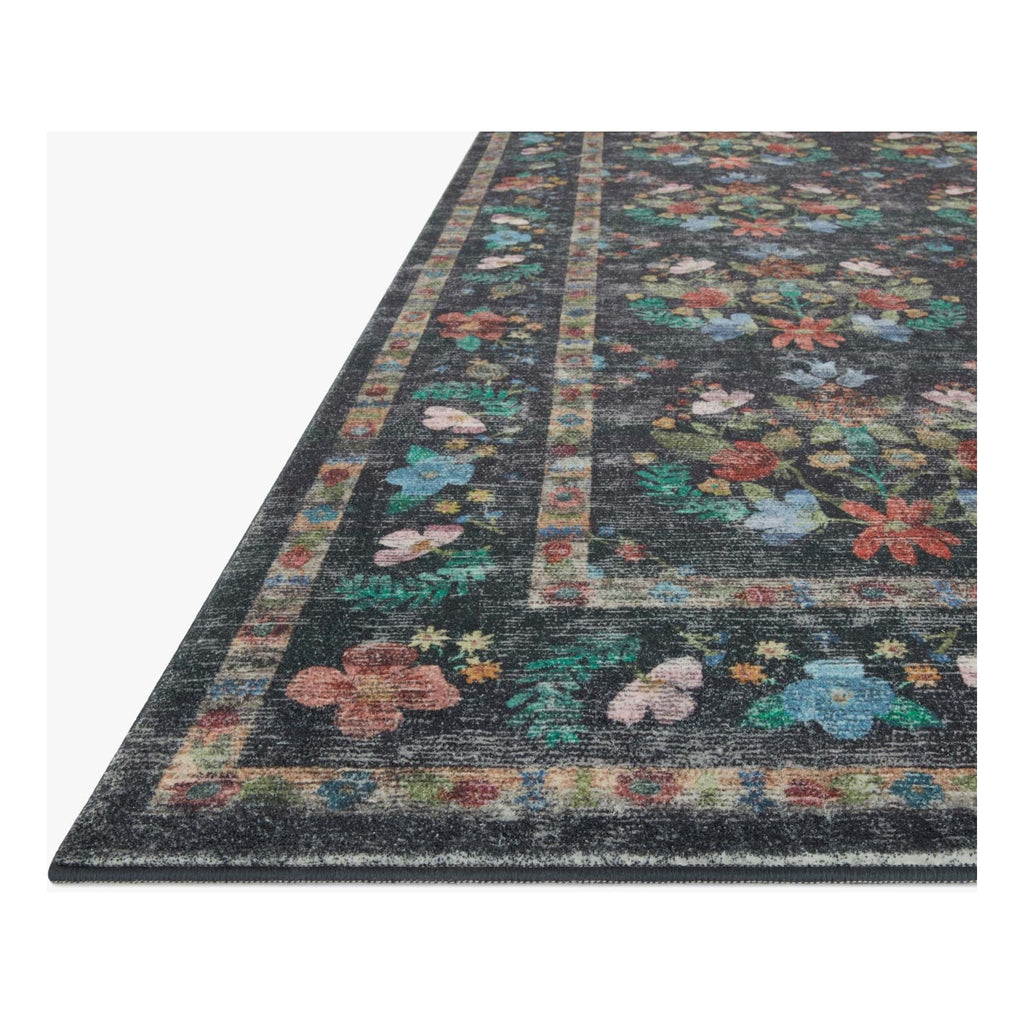 Courtyard Seville Charcoal | Rifle Paper Co. Rugs x Loloi - Light House Co.