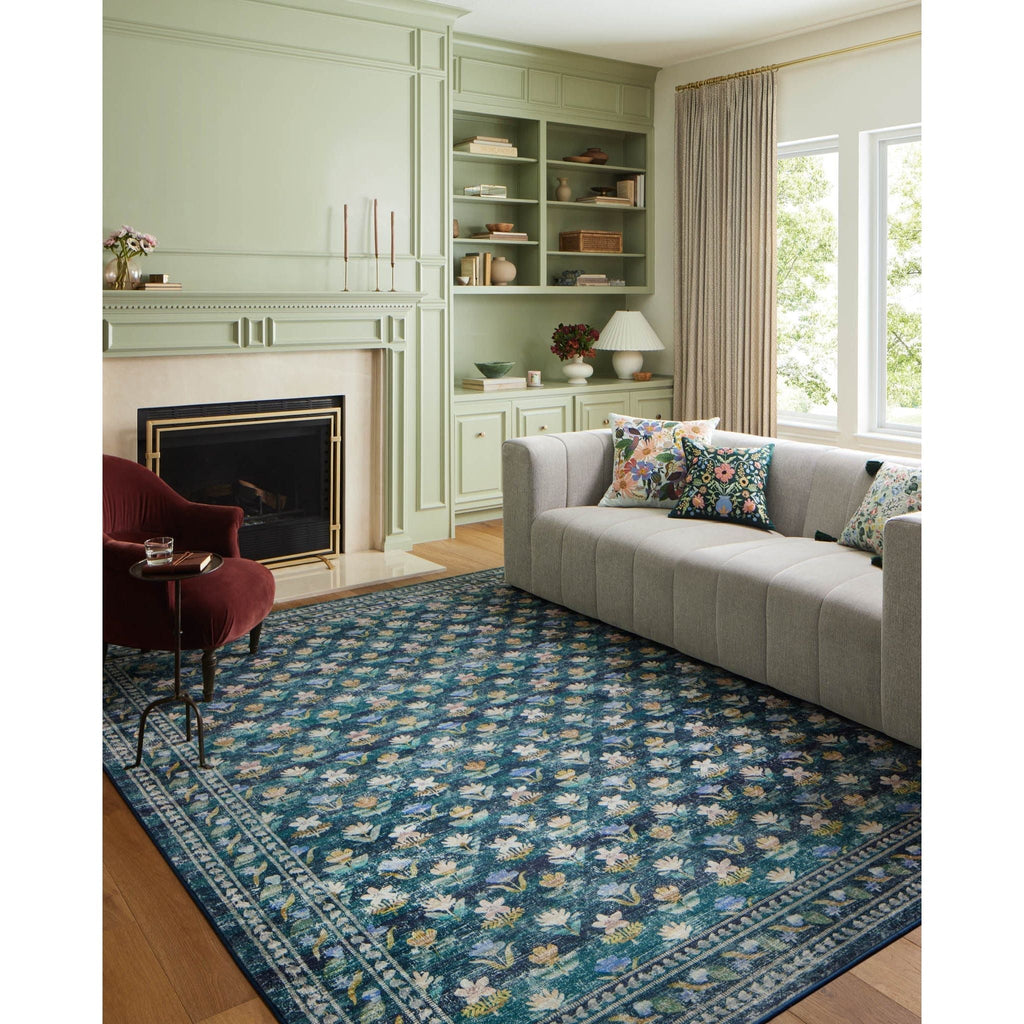 Courtyard Hadley Emerald | Rifle Paper Co. Rugs x Loloi - Light House Co.