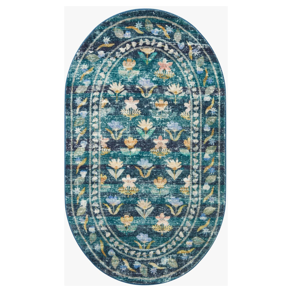 Courtyard Hadley Emerald | Rifle Paper Co. Rugs x Loloi - Light House Co.
