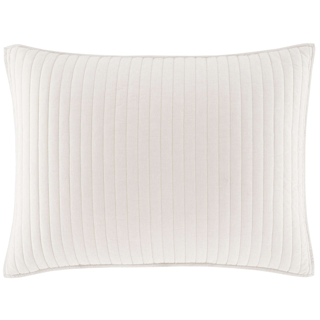 Cozy Cotton Natural Quilted Sham - Light House Co.