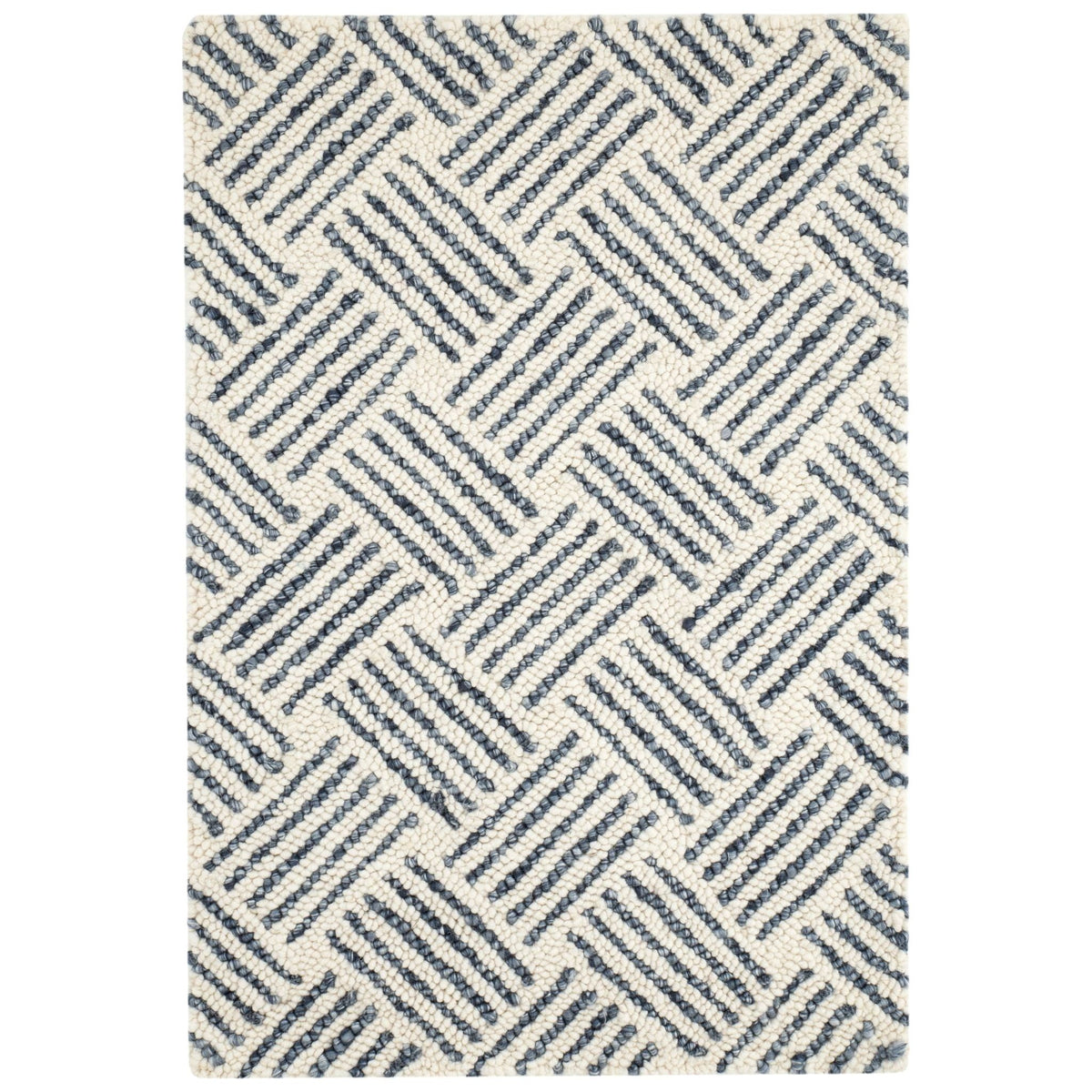 Layers Indigo Hand Hooked Wool Rug | Light House Co.