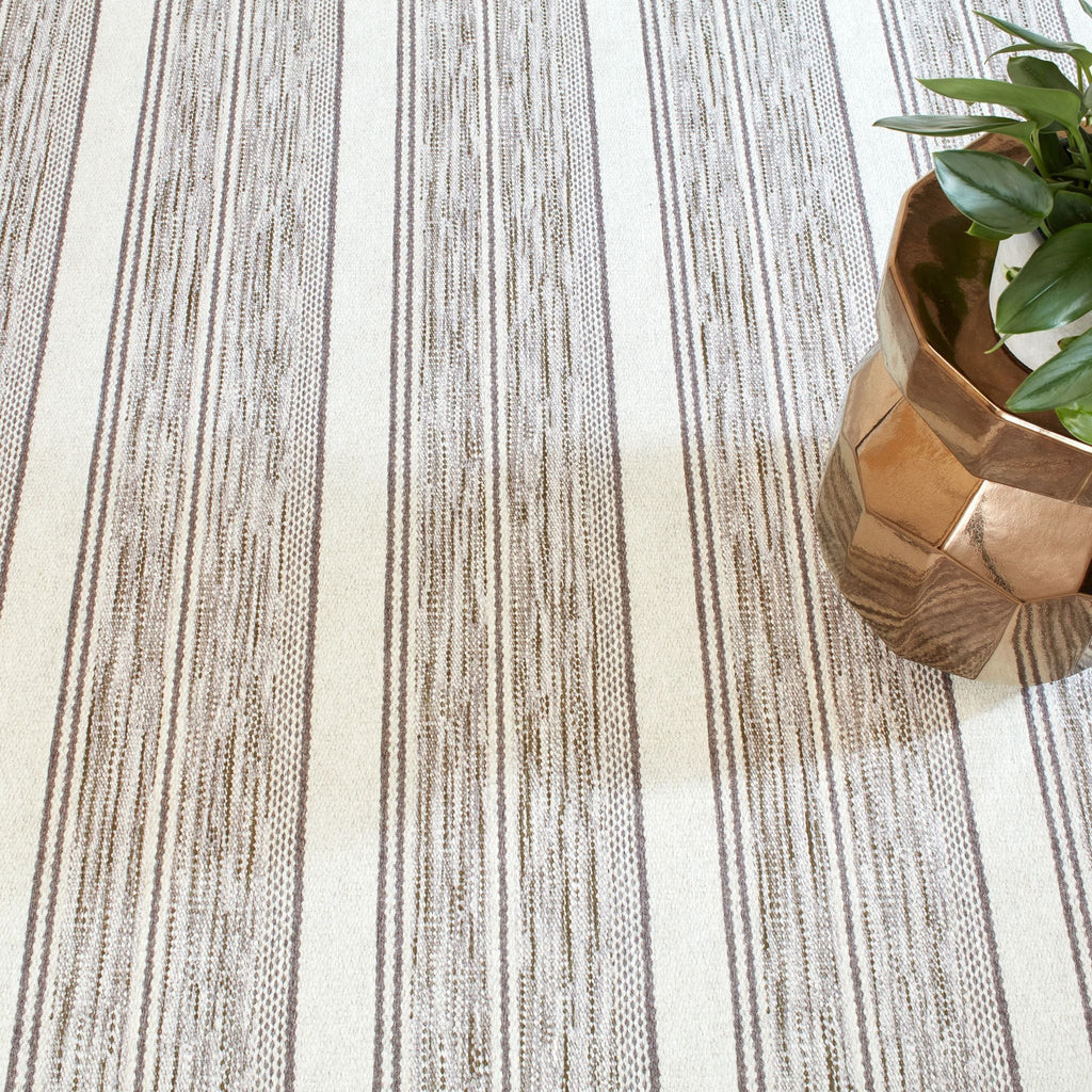Ellington Stripe Grey Machine Washable Rug - Light House Co.