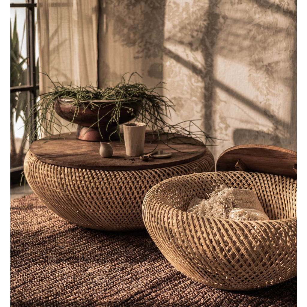 Ramiro Wave Coffee Table - Large/ Natural - Light House Co.