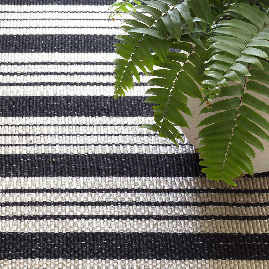Birmingham Black Indoor/Outdoor Rug - Light House Co.