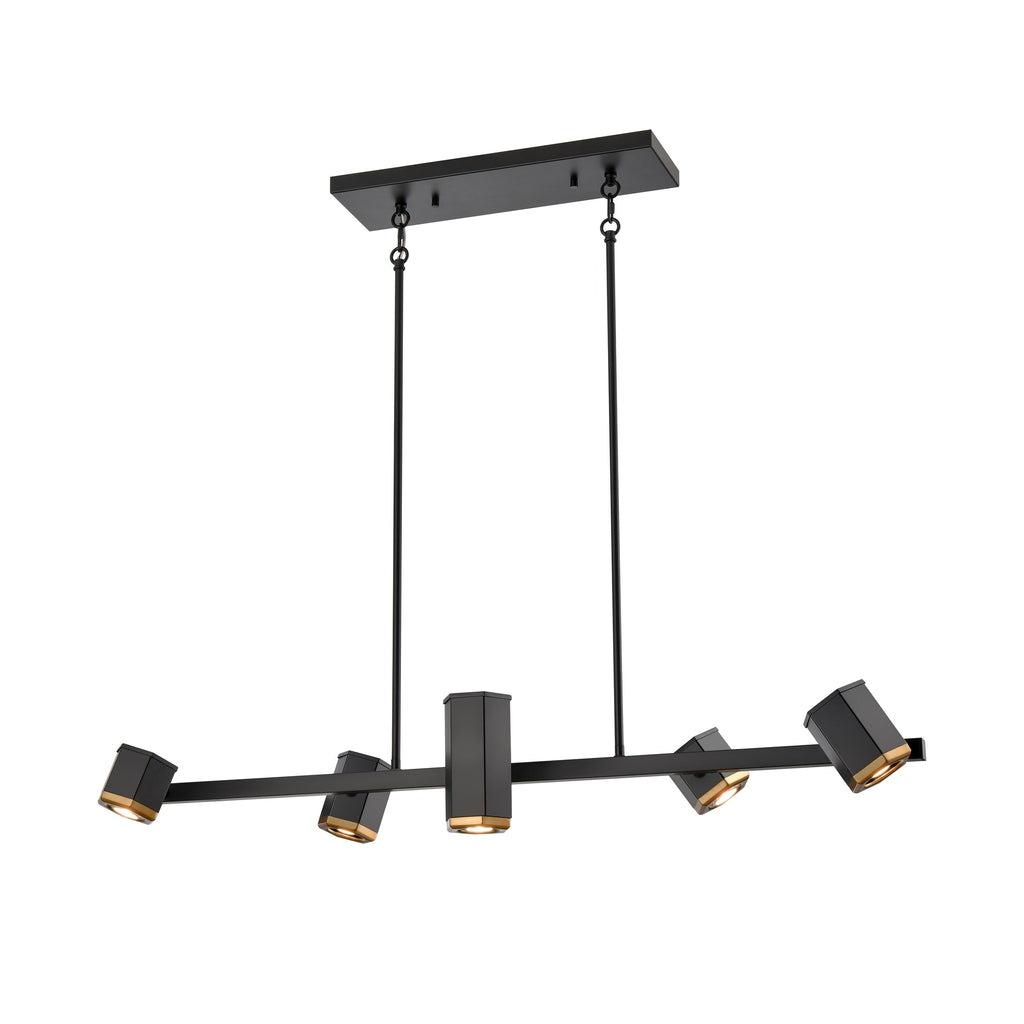 Hexa Linear Chandelier - Brass | Open Box - Light House Co.