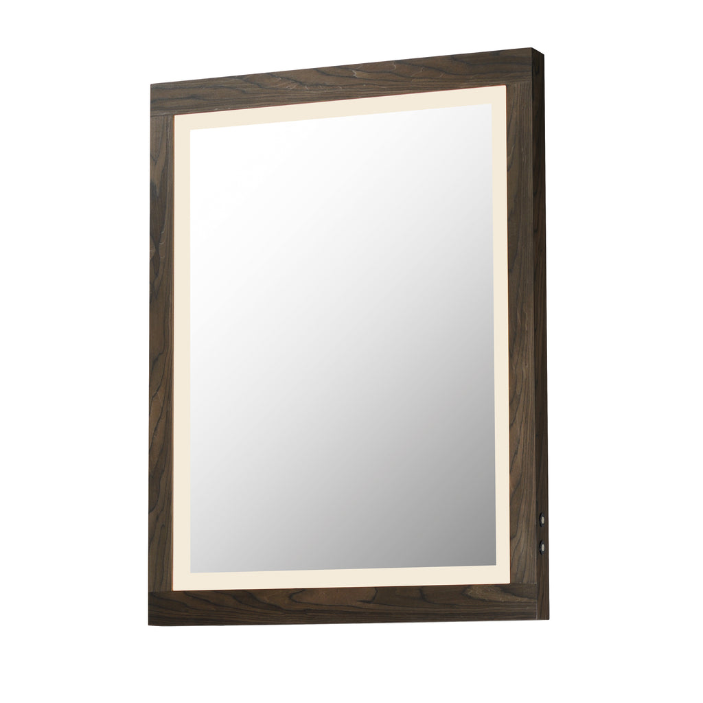 Sawyer 24"x32" Oak Framed LED Mirror - Light House Co.