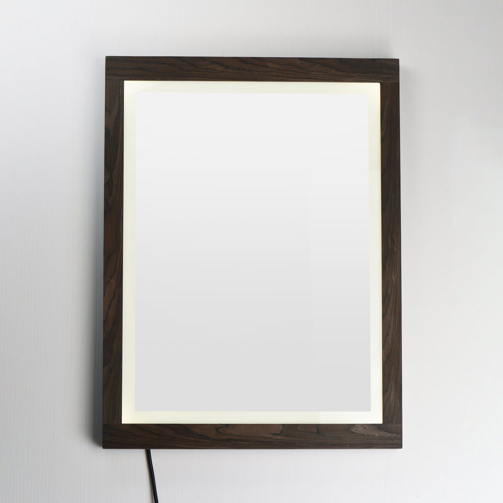 Sawyer 24"x32" Oak Framed LED Mirror - Light House Co.