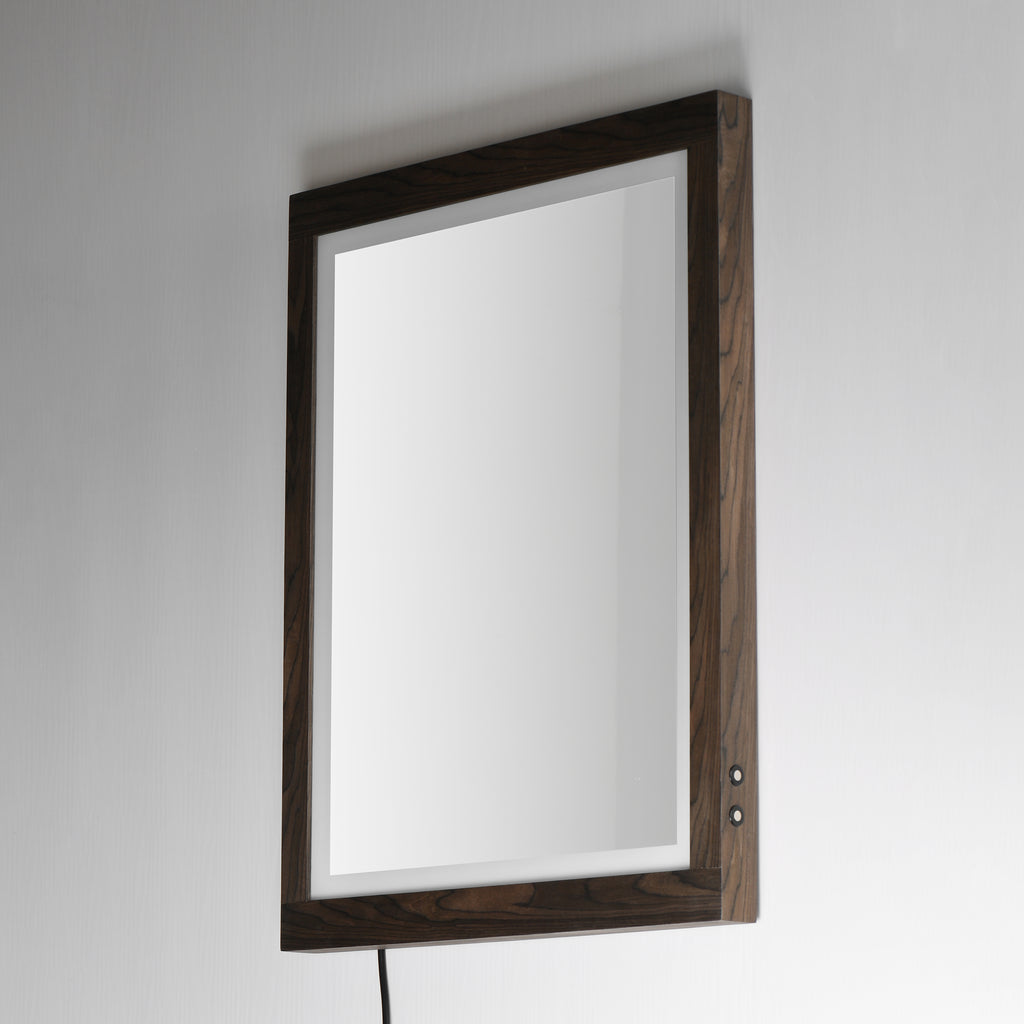 Sawyer 24"x32" Oak Framed LED Mirror - Light House Co.