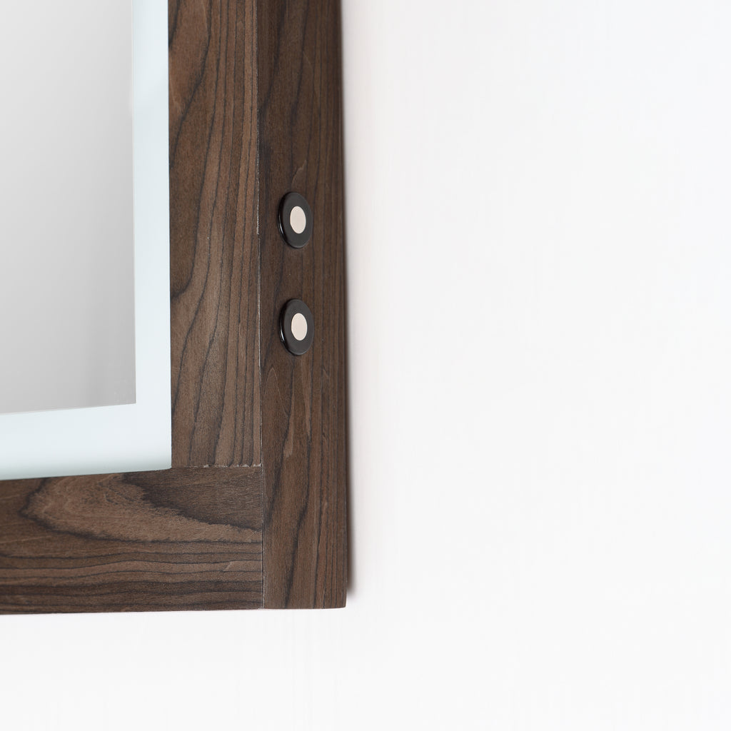 Sawyer 24"x32" Oak Framed LED Mirror - Light House Co.