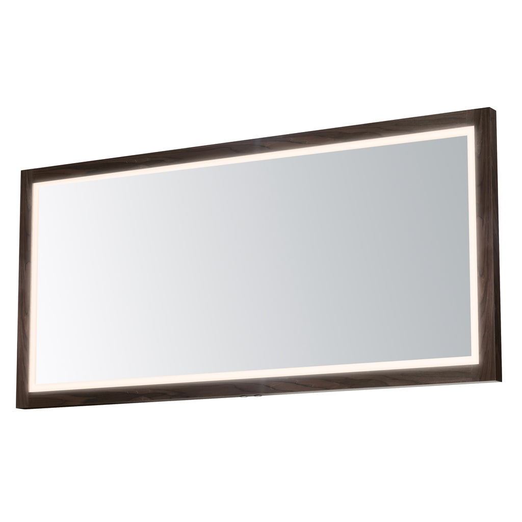 Sawyer 68"x32" Oak Framed LED Mirror - Light House Co.