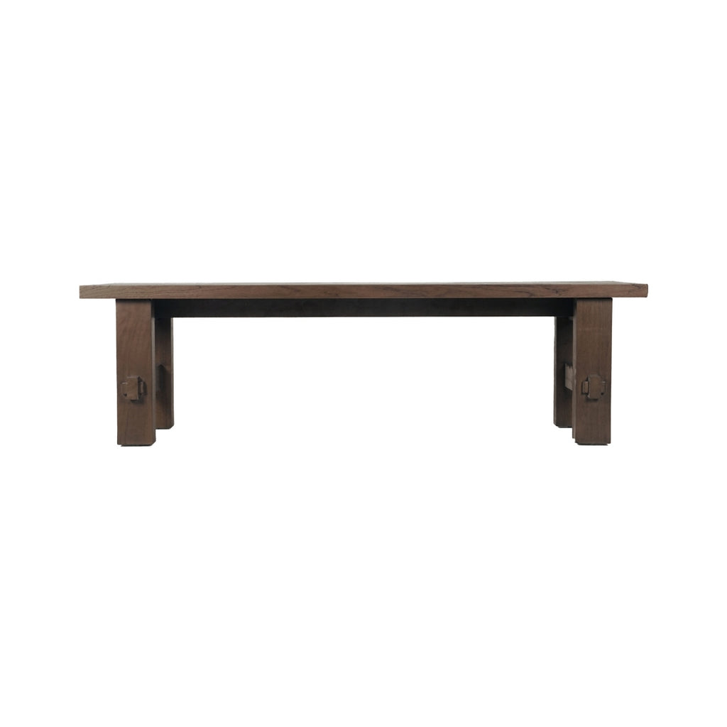 Esmond Outdoor Dining Bench Brown | Outdoor Benches | Moe's - Light House Co.