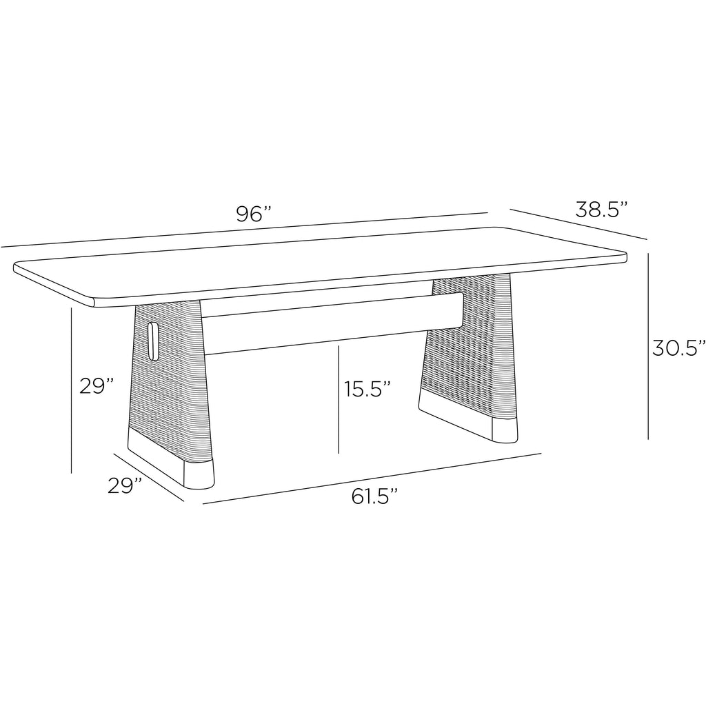Delrio Outdoor Dining Table - Light House Co.