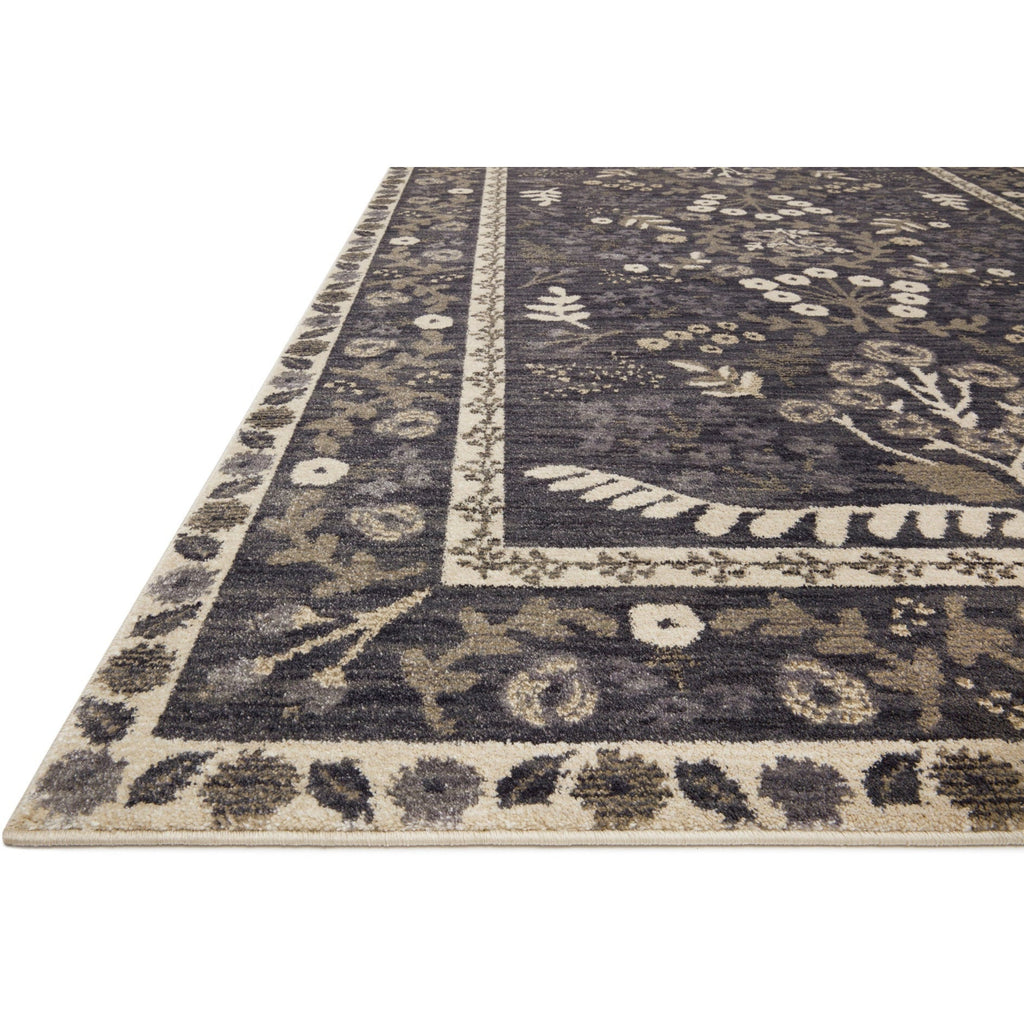 Fiore Florence Charcoal  /  White | Rifle Paper Co. Rugs x Loloi - Light House Co.