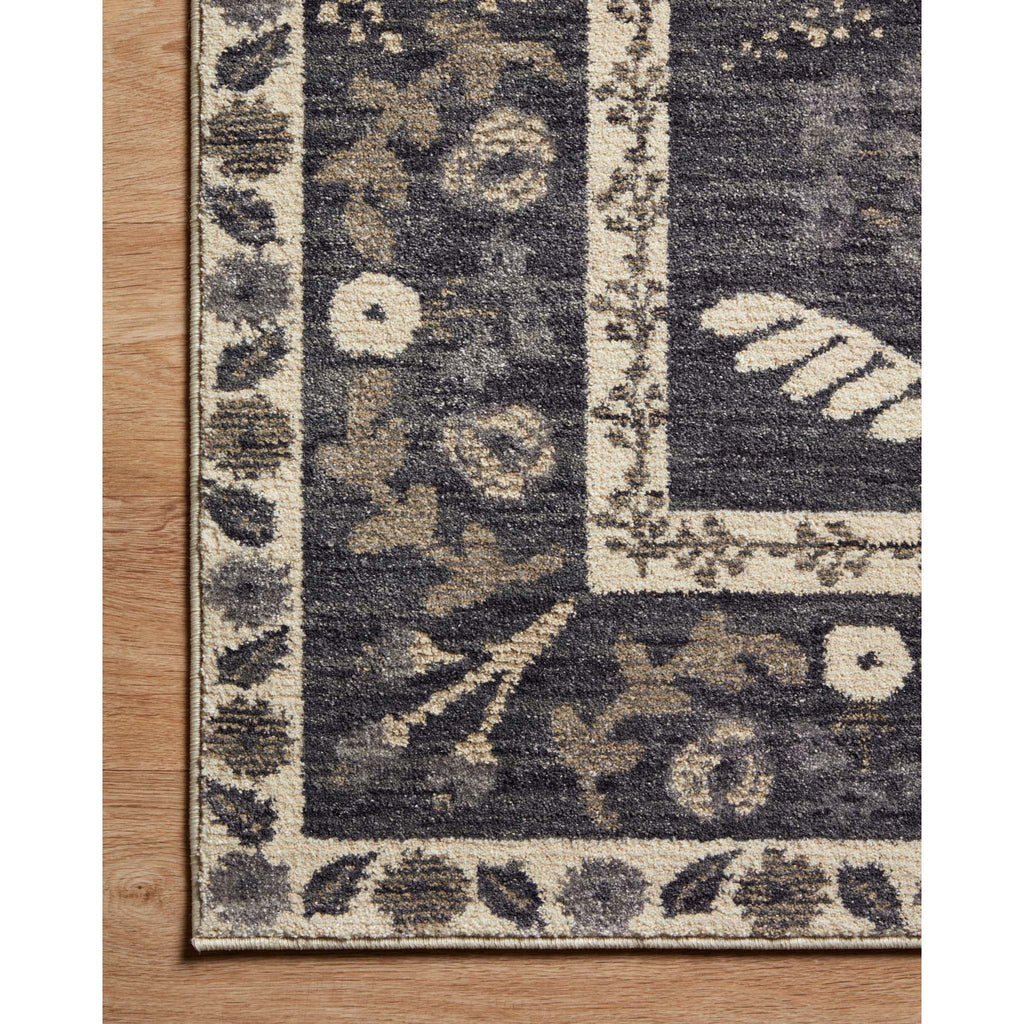 Fiore Florence Charcoal  /  White | Rifle Paper Co. Rugs x Loloi - Light House Co.