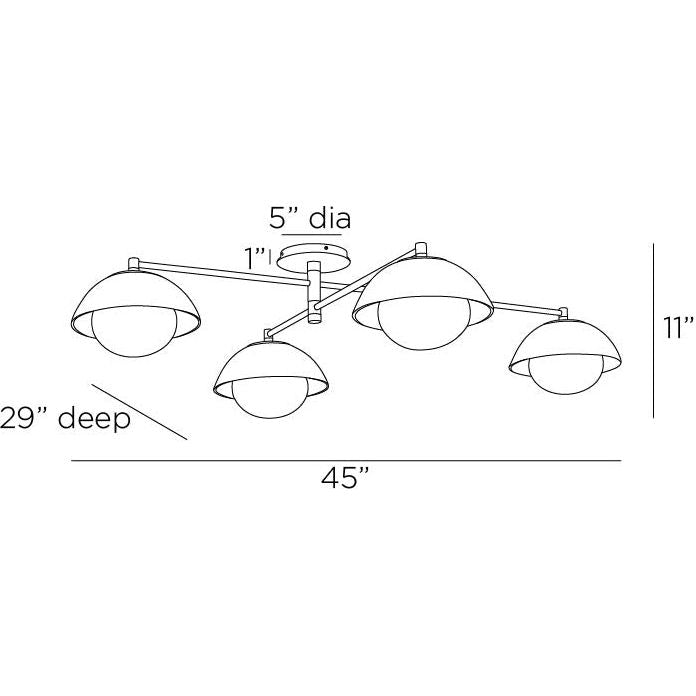 Glaze Multipoint Flush Mount - Light House Co.