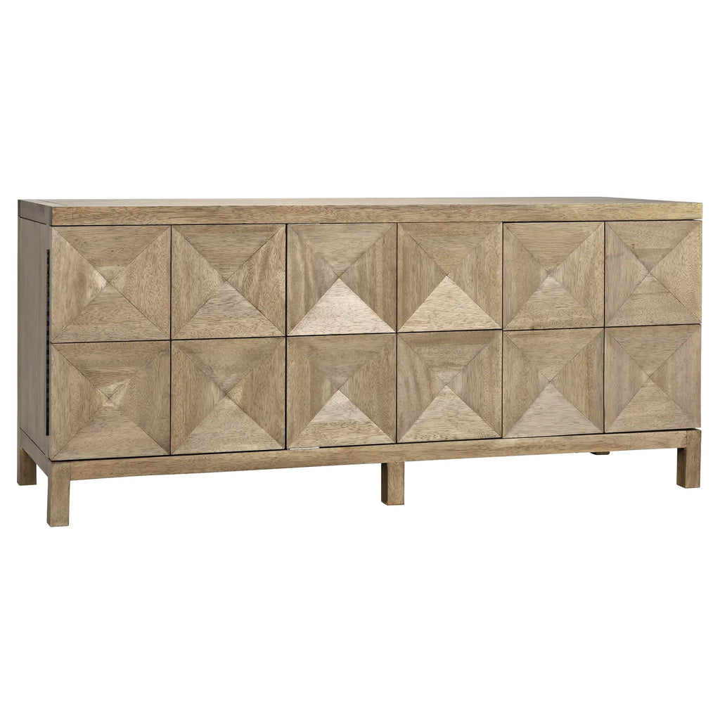 Quadrant 3 Door Sideboard, Washed Walnut - Light House Co.