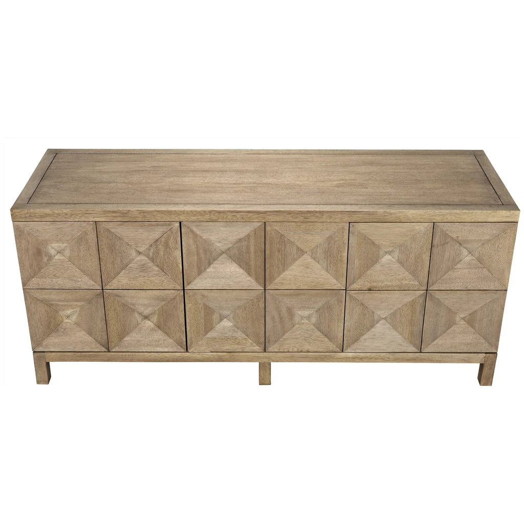 Quadrant 3 Door Sideboard, Washed Walnut - Light House Co.