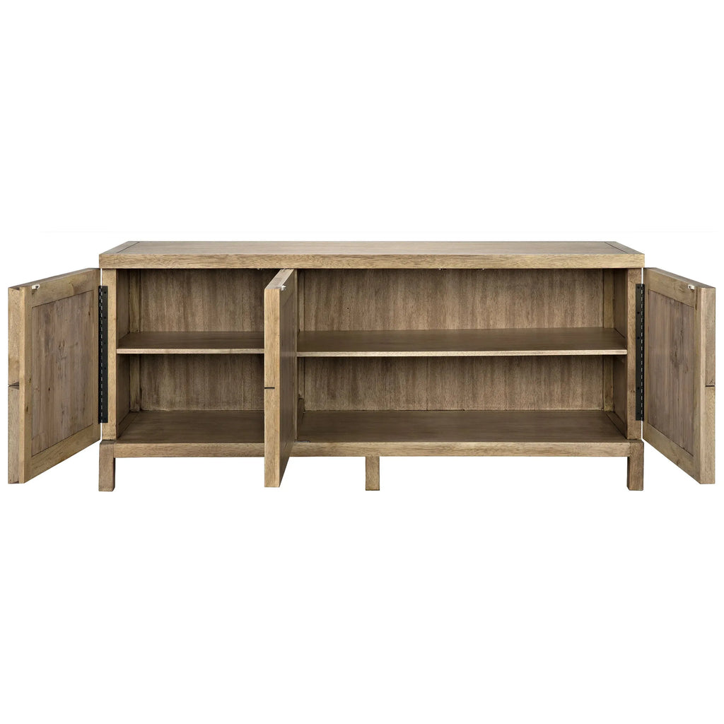 Quadrant 3 Door Sideboard, Washed Walnut - Light House Co.