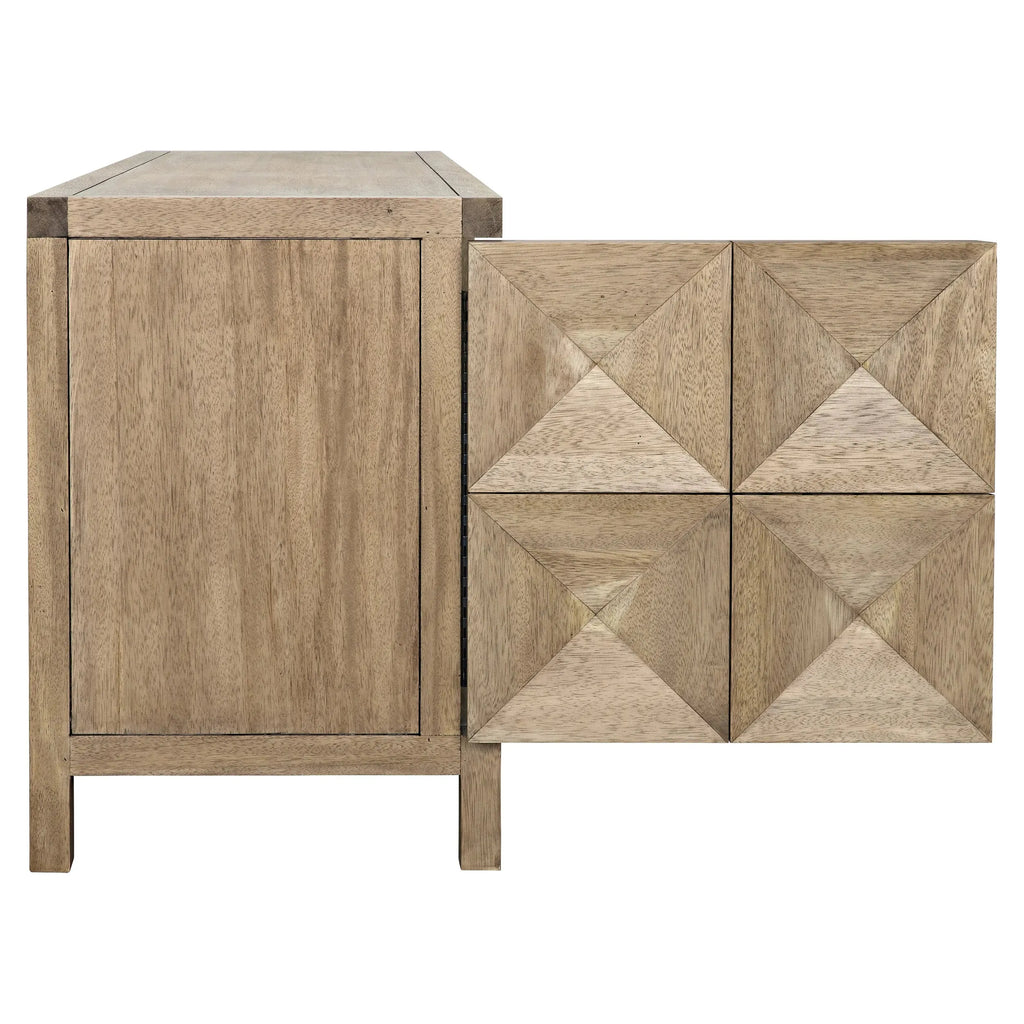 Quadrant 3 Door Sideboard, Washed Walnut - Light House Co.