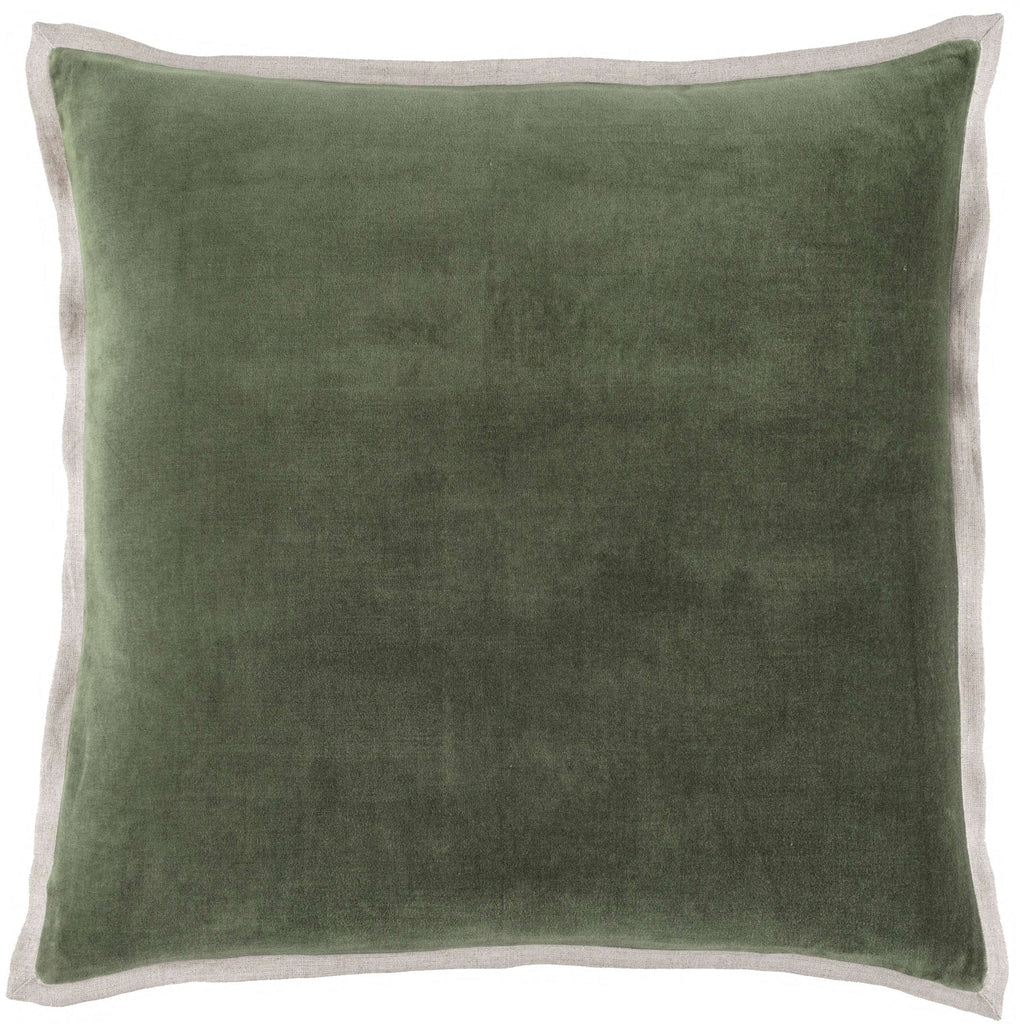 Gehry Velvet/Linen Sage Decorative Pillow - Light House Co.