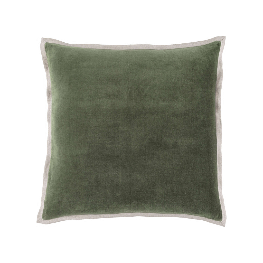 Gehry Velvet/Linen Sage Decorative Pillow - Light House Co.