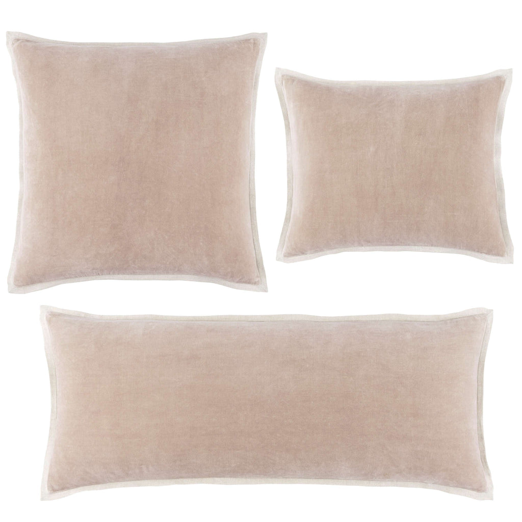 Gehry Velvet/Linen Stone Decorative Pillow - Light House Co.