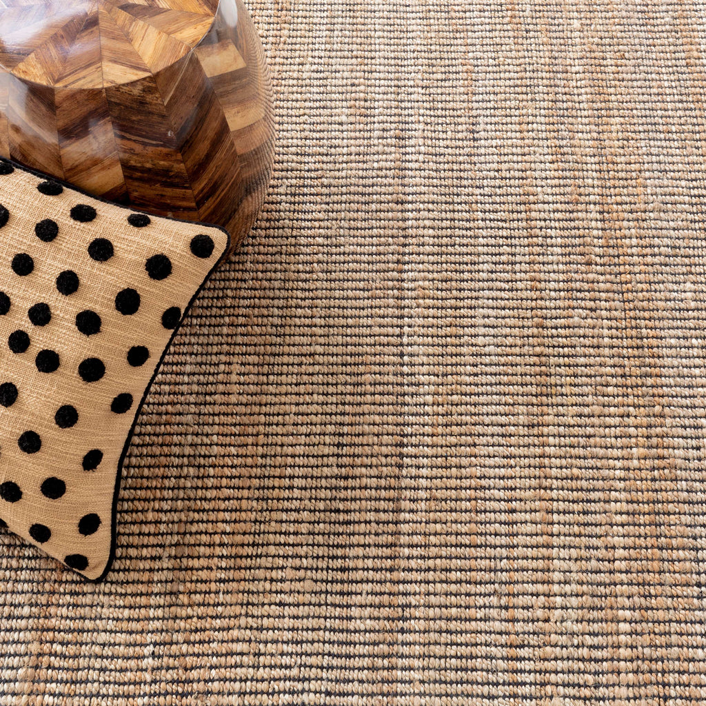 Gridwork Black Woven Jute Rug - Light House Co.