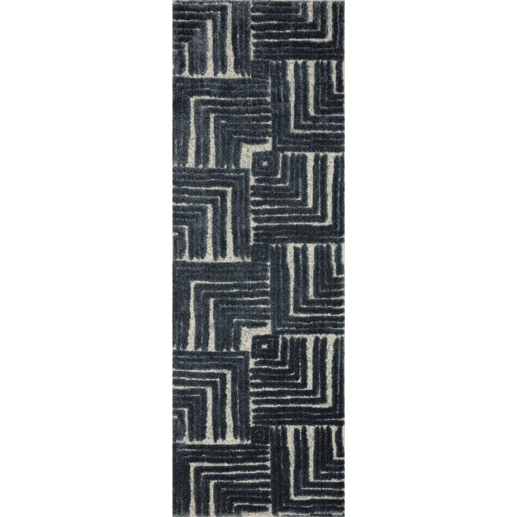 Hagen Blue / White Rug - Light House Co.