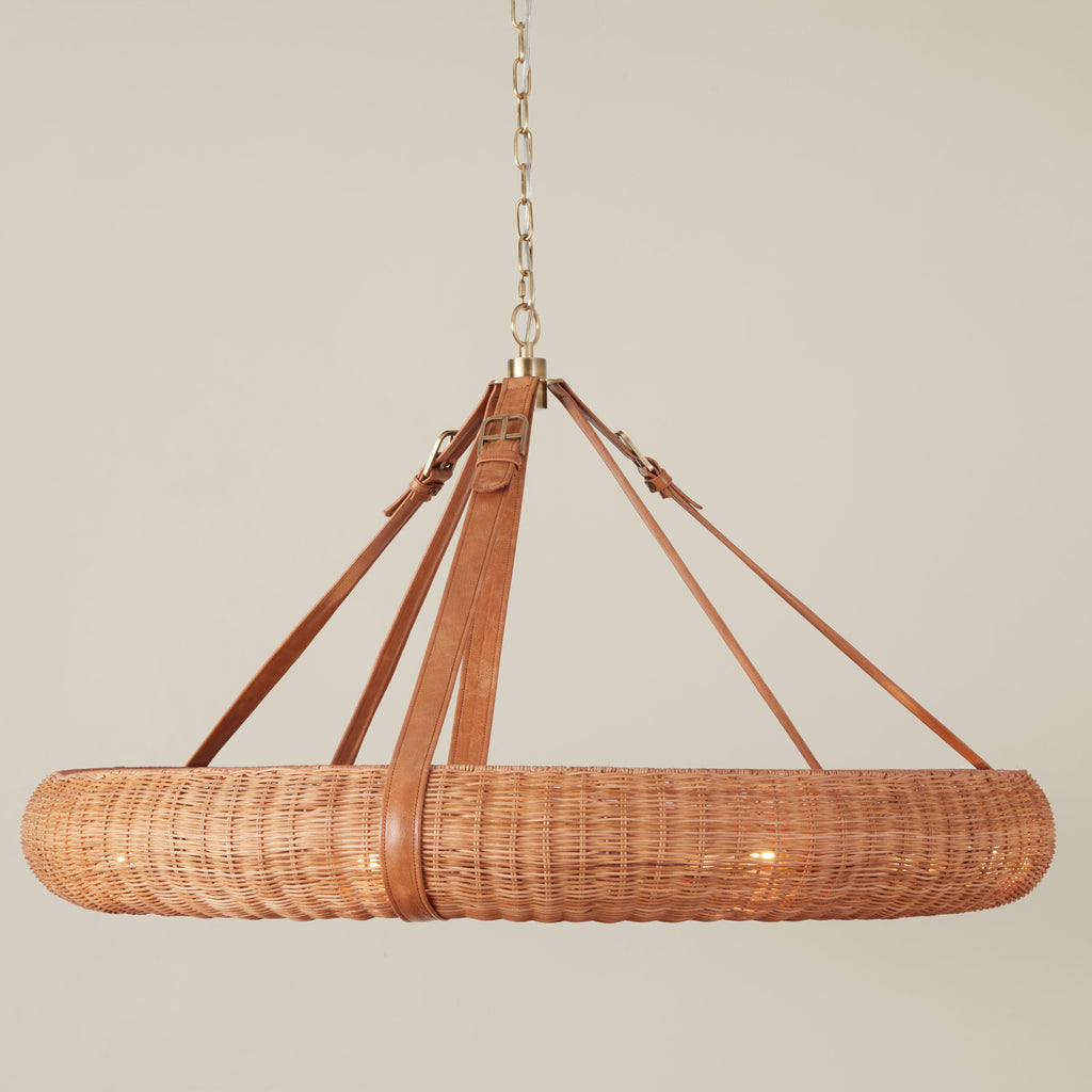 Pampas Rattan Halo Chandelier - Light House Co.