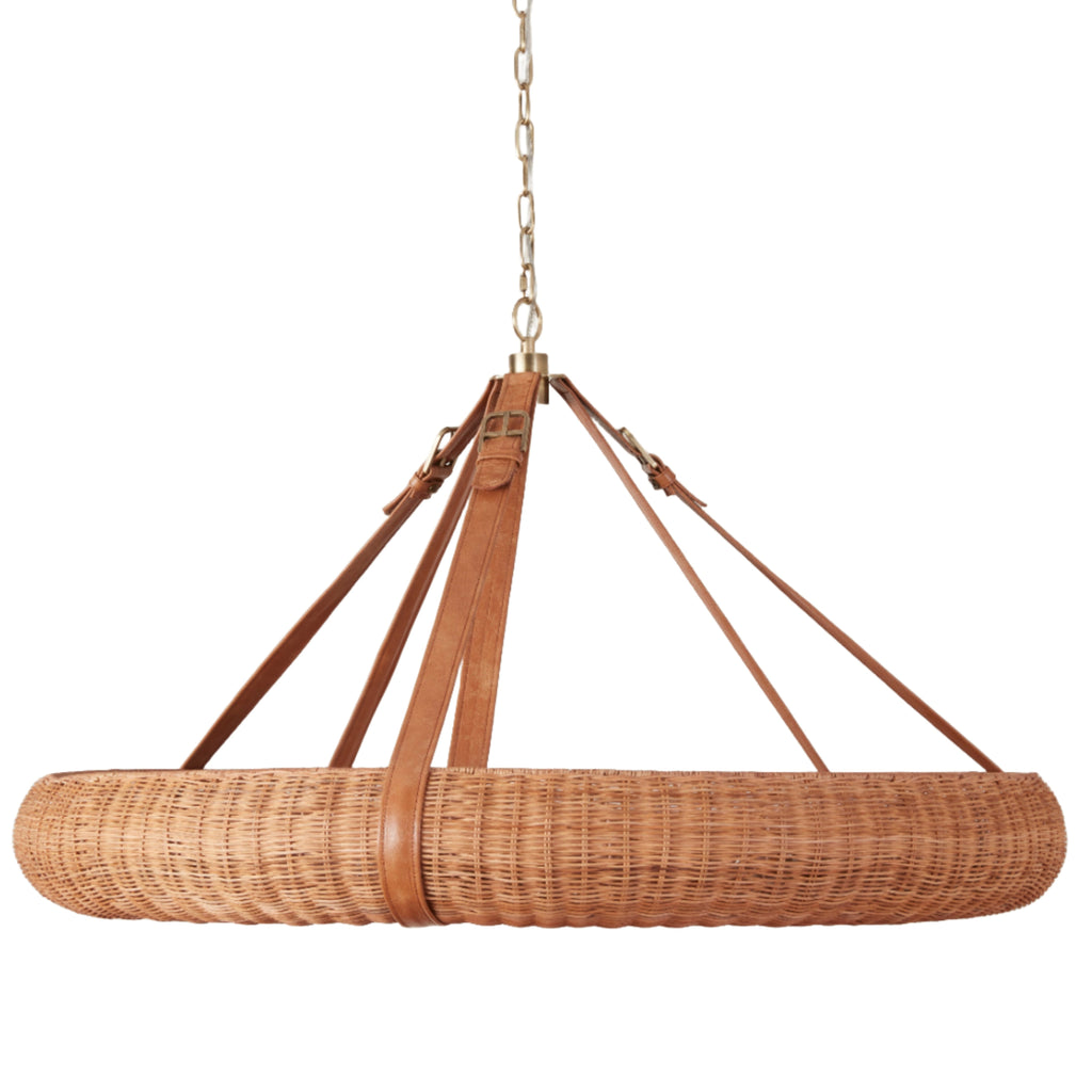 Pampas Rattan Halo Chandelier - Light House Co.