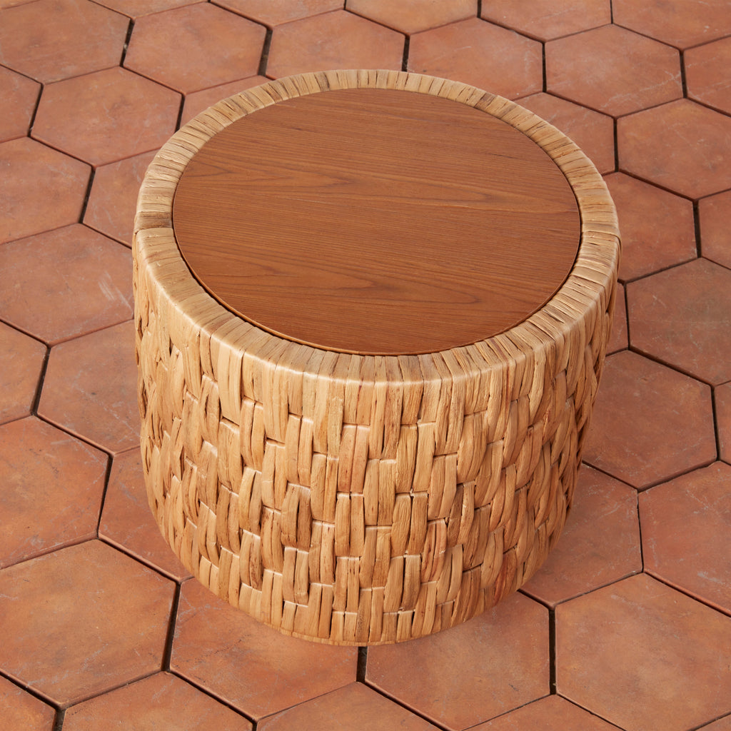 Puebla Woven Side Table - Light House Co.