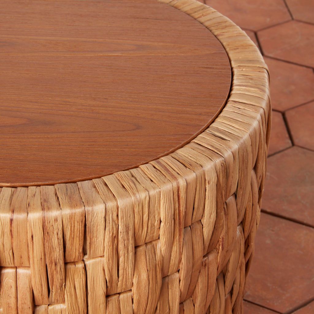 Puebla Woven Side Table - Light House Co.