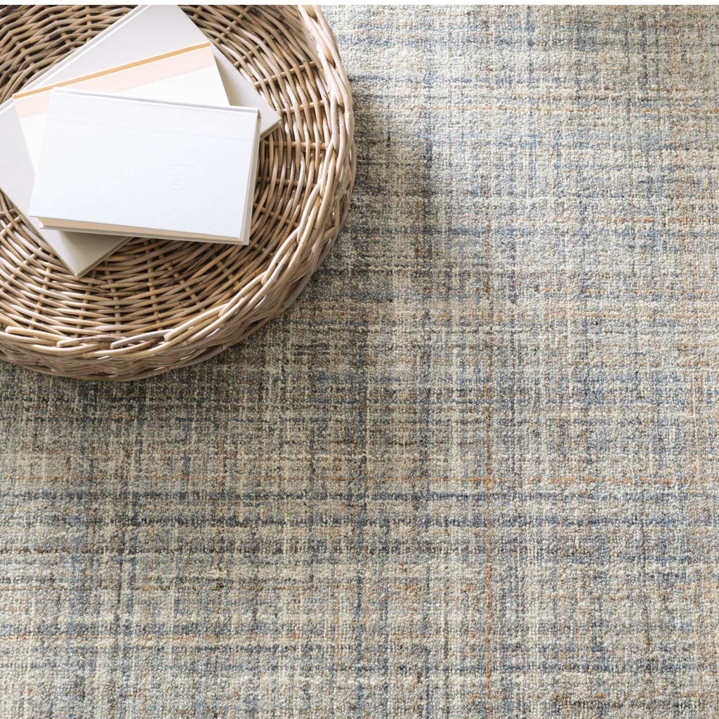 Harris Blue/Brown Micro Hooked Wool Rug - Light House Co.