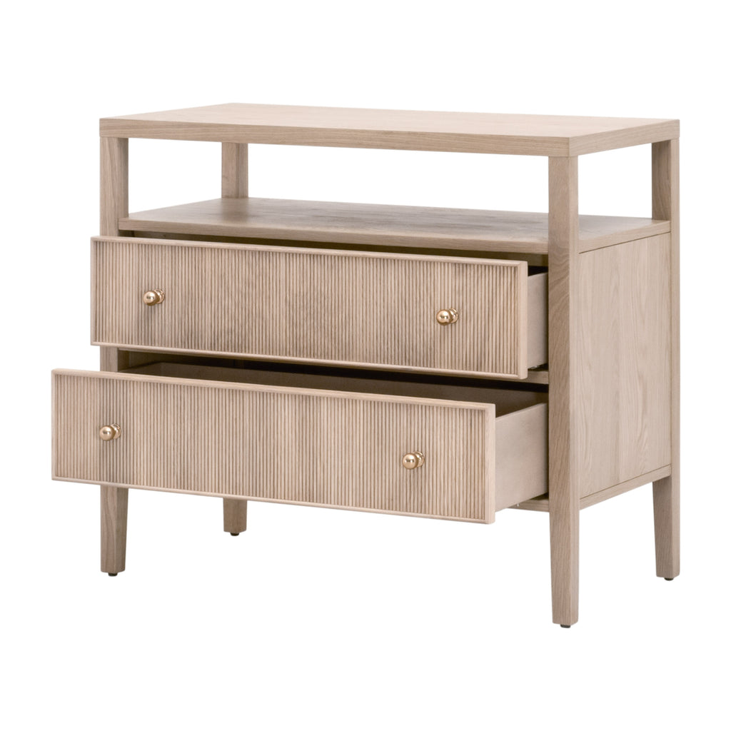Highland Open Shelf 2-Drawer Nightstand - Light House Co.